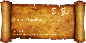 Dorn Zsombor névjegykártya
