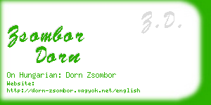 zsombor dorn business card